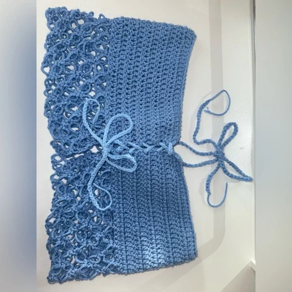 Blue Crochet Top with Flower🦋 - Picture 2 of 2